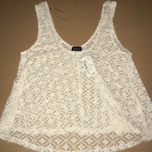 Crochet lace all over croptop
